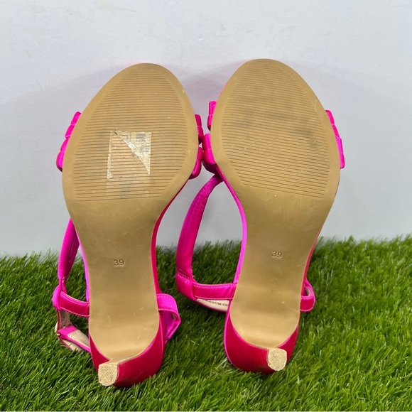 H&M Pink Strappy Sandals with Stiletto Heels Size 8 US 39 EU - Picture 9 of 9